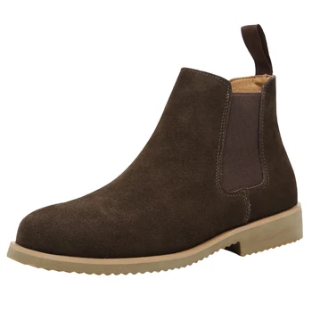 

mens fashion outdoor ankle boots spring autumn chelsea boot breathable cow suede leather shoes shorts booties hombre botas male