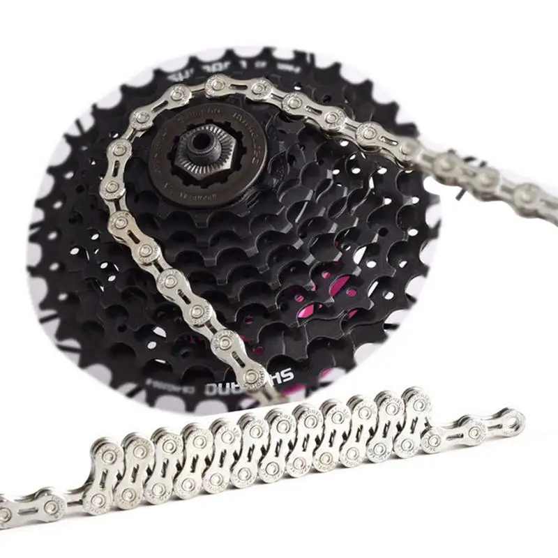 Cadena de transmisión de bicicleta de montaña MTB al aire libre cadena ultraligera hueca de 10 velocidades para velocidad Variable Cadena de transmisión de bicicleta de montaña MTB al aire libre cadena ultraligera hueca de 10 velocidades para velocidad Variable