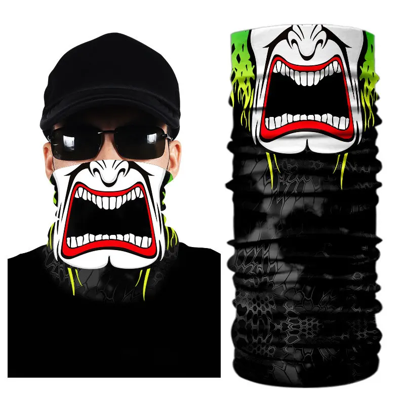 Балаклава маска Мотоциклетная маска для защиты лица Велоспорт Хэллоуин ужас Клоун Маска для лица подшлемник