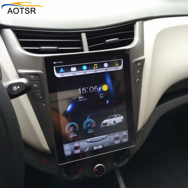 Excellent Big screen Tesla style head unit Android 7.1 car multimedia Player For CHEVROLET Sail 2015+ car gps autoradio  stereo no dvd BT 6