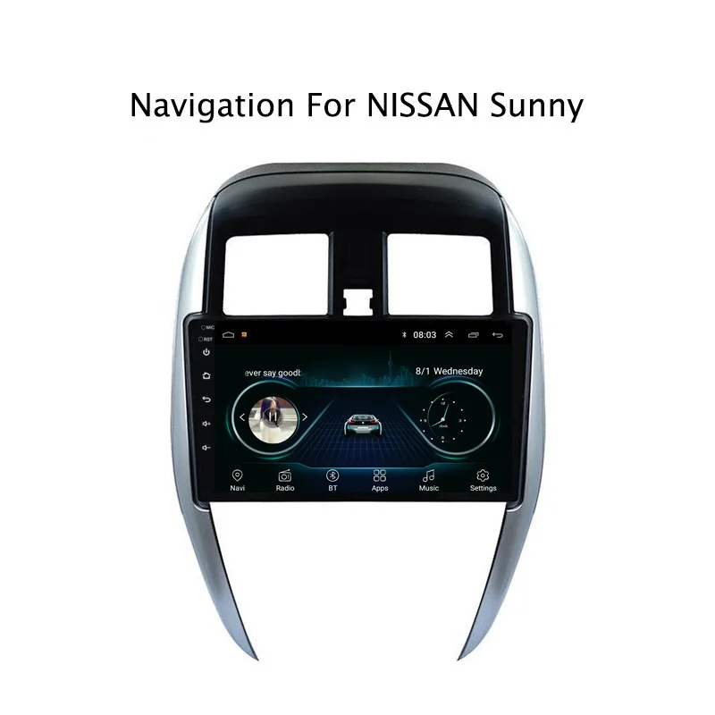 Ectwodvd Android 8 1 автомобильный dvd плеер gps навигация для Nissan Sunny 2014 2015 2016 Радио