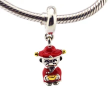 Бусины для самостоятельного изготовления ювелирных изделий из стерлингового серебра-ювелирные изделия удача и удача Висячие бусины Подвески Серебро 925 Berloque Perles Шарм