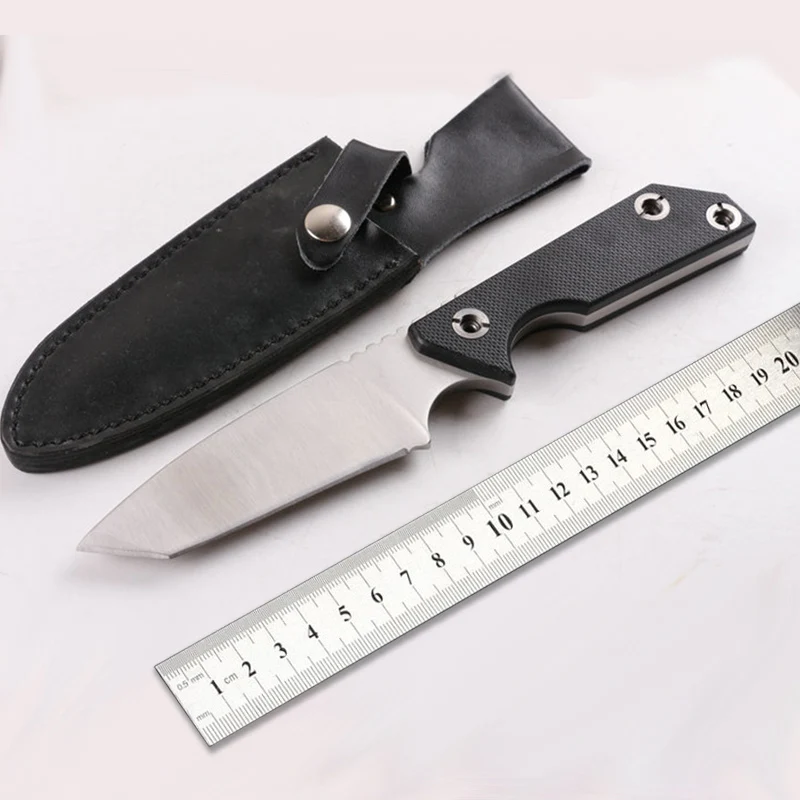 Free shipping straight knife blades wide thick blade 56 59 HRC hardness