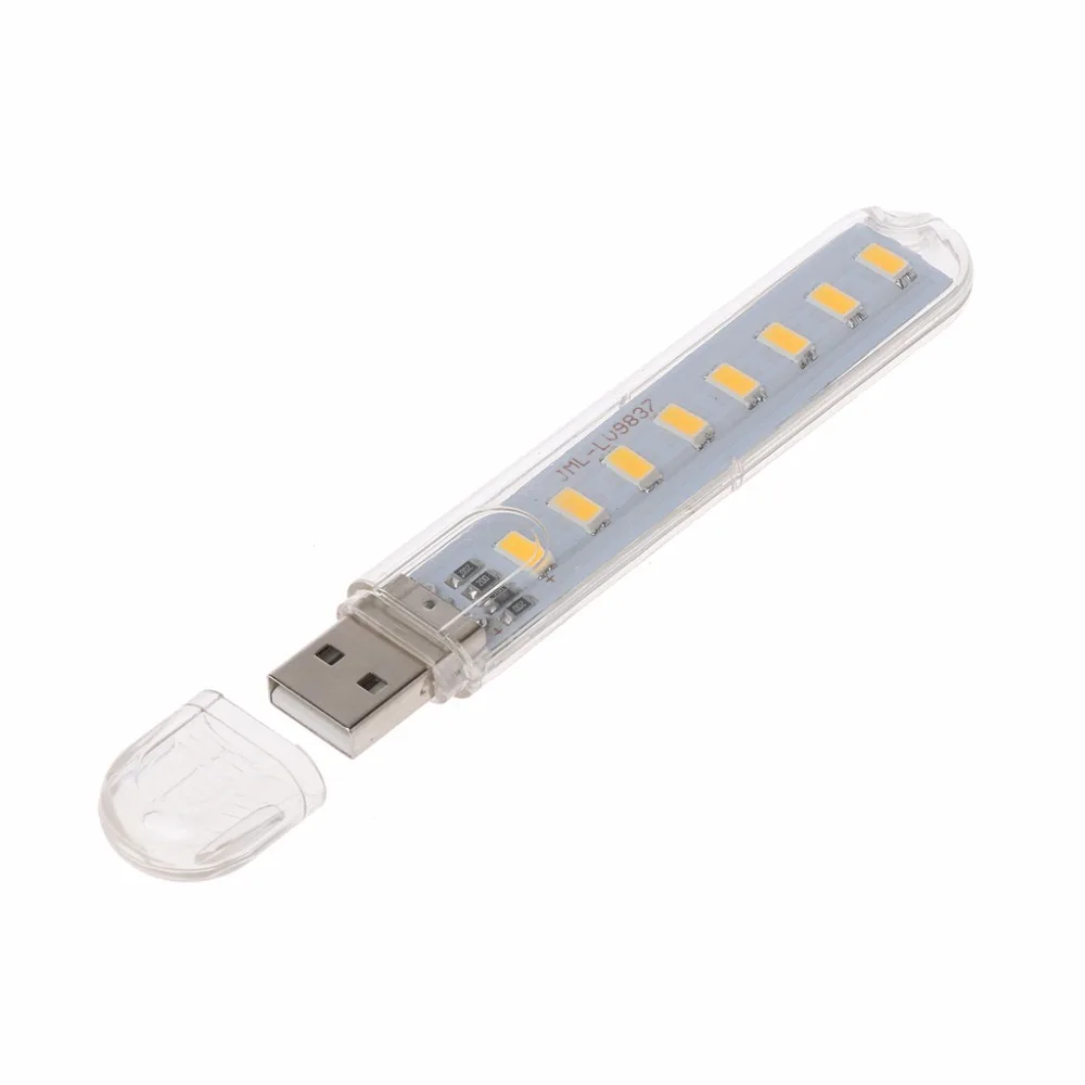 DC5V компьютерный стол мини лампа с USB 8 бусины светодиодный Портативный высокого