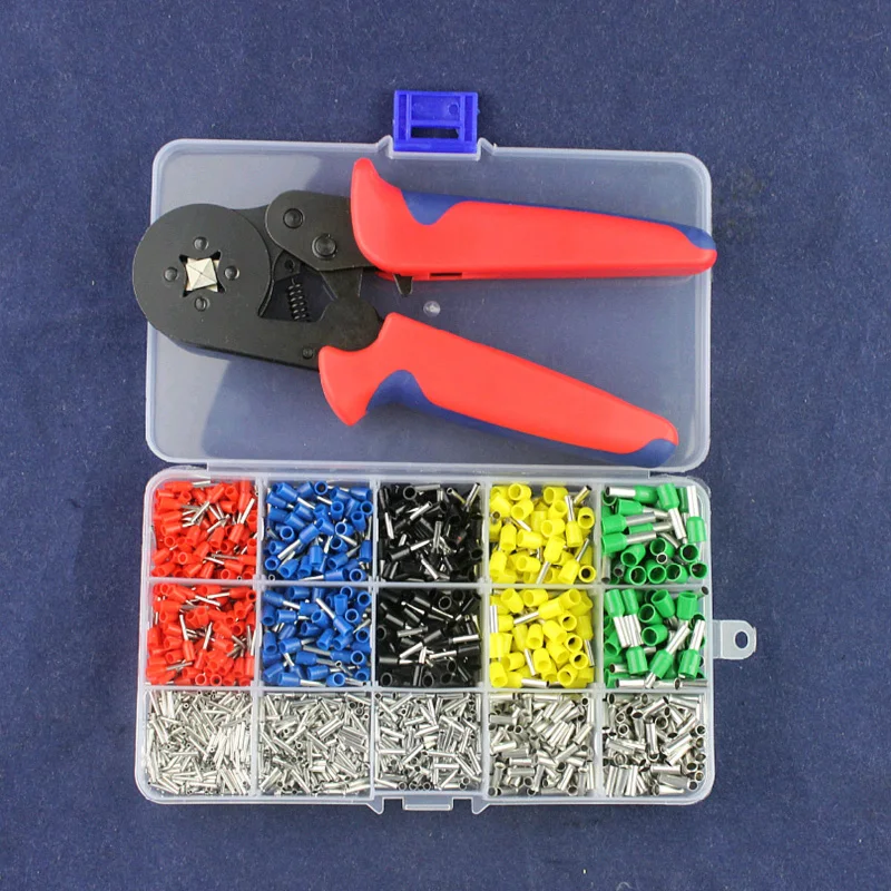 

LIXF Self-Adjustable Crimping Plier + Crimping Terminals Sets AWG24-10 Wire Cable Tube Terminals Crimping Pliers Multi Hand Tool