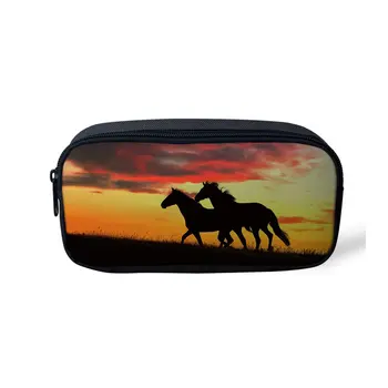 

Children Pen Bags 3D Animal Horse Printing Cartoon Cases Pen Pouch Boys Girls Makeup Bag Pencil Case Cosmetics Bag Makeup