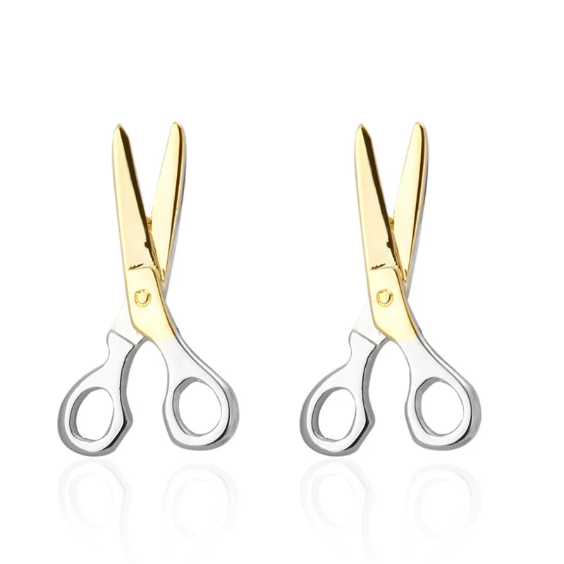 

HYX Jewelry Golden scissors metal Brand Cuff Buttons French Shirt Cufflinks For Mens Fashion Cuff Links