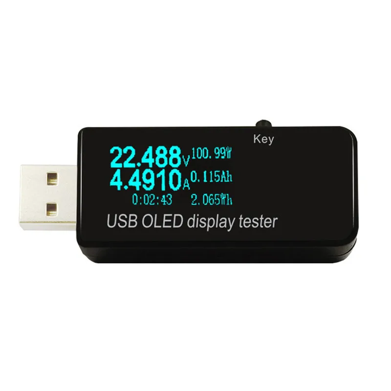 

OLED USB Tester DC Voltmeter Current Voltage Meters Battery Capacity Monitor Qc3.0 Phone Charger Detector
