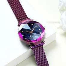 Звездное небо часы для женщин кварцевые часы Розовый Черный дамы Лидирующий бренд кристалл Роскошные женские наручные часы девушка часы Relogio Feminino