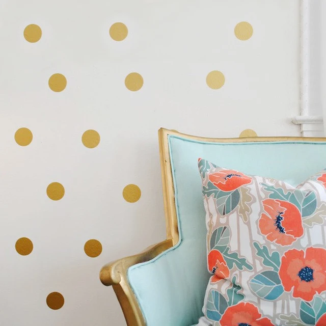 Gold Polka Dots Spot Diy Vinyl Wall Decals Sticker Art Gold Polka Dots Spot Diy Vinyl Wall Decals Sticker Art Kids Nursery Room