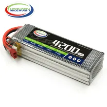 MOSEWORTH 4S 14.8V 4200mAh 40C 80C RC Lipo battery for RC Airplane QAV 500 540 Drone Quadcopter Free shipping