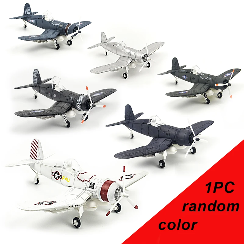 

6 Colors 1/48 4d Assemble military Models Toys building sets Aircraft airplane F4U carrier based plane Fighter Diecast War-II