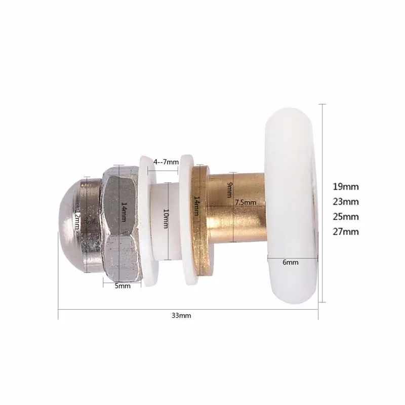 200 шт. ролики для дверей душа 19/23/25/27 мм|bathroom shower door|doors showershower door roller wheel |