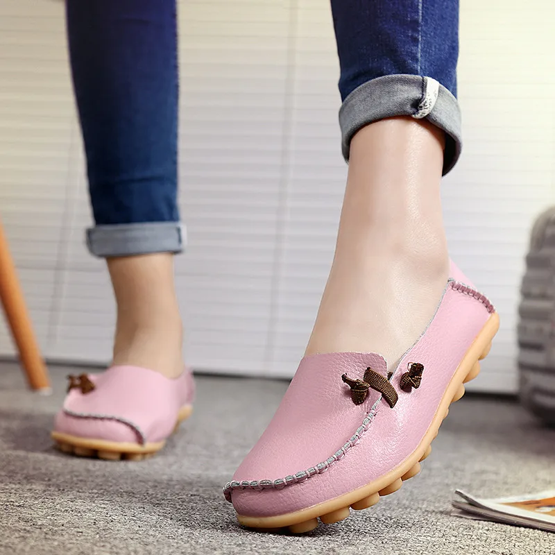 MEMUNIA/Большие размеры новые женские туфли на плоской подошве повседневные лоферы на плоской подошве слипоны оксфорды удобные кожаные мокасины женские Досуг женская обувь