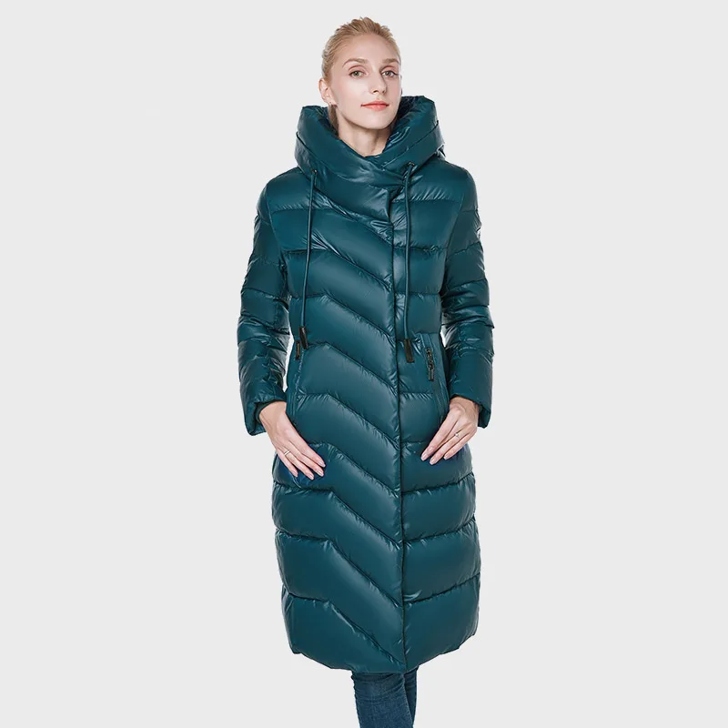 SnowClassic новая куртка Женская camperas mujer abrigo invierno пальто женщин парка Icepeak толстые деталь украшения модный дизайн - Цвет: GREEN