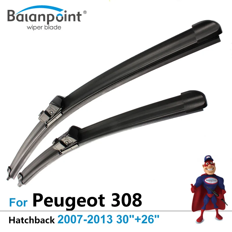 Wiper Blades for Peugeot 308 Hatchback 2007 2013 30"+26", Set of 2