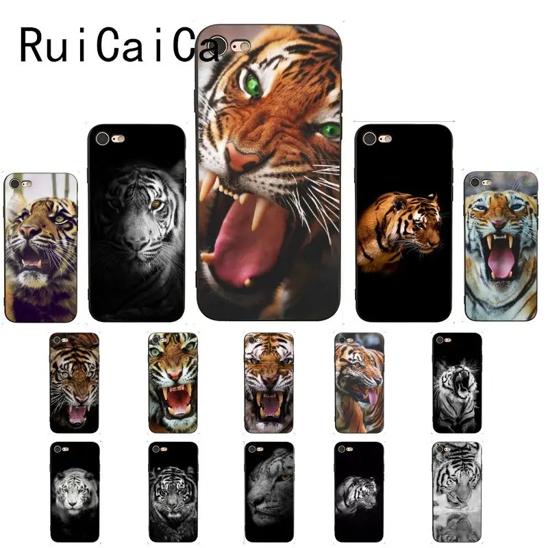 Модный Цветной милый чехол для телефона Ruicaica tiger iPhone 5 5Sx 6 7 7plus 8 8Plus X XS MAX XR 10 |