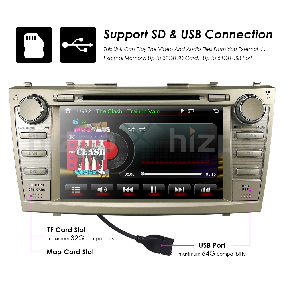 Best 2 Din Auto Radio  Mirror link RDS  DVD player for Toyota CAMRY 2007-2011 AURION 2006-2011 Car Multimedia Video GPS DVR 17