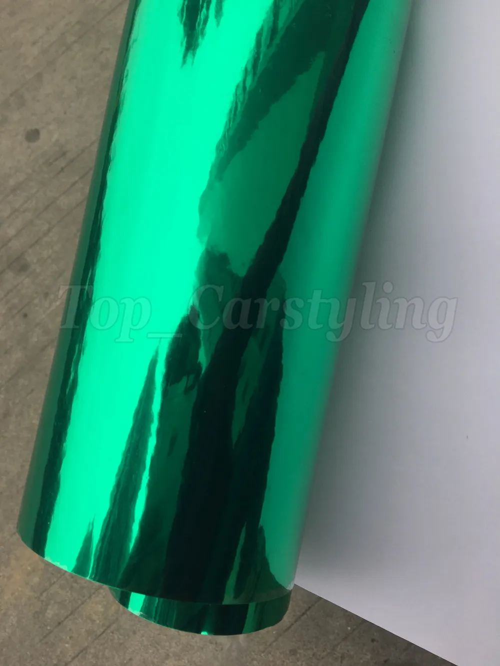 light green tiffany chrome stretch car wrapping film (3)