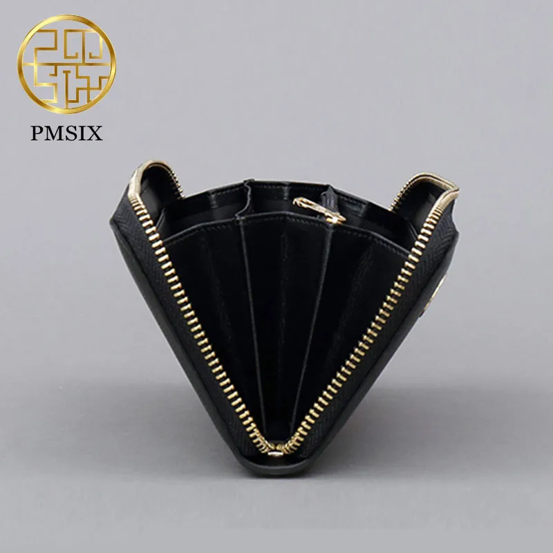 PMSIX Модный женский кошелек из коровьей кожи с цветочным принтом роскошный