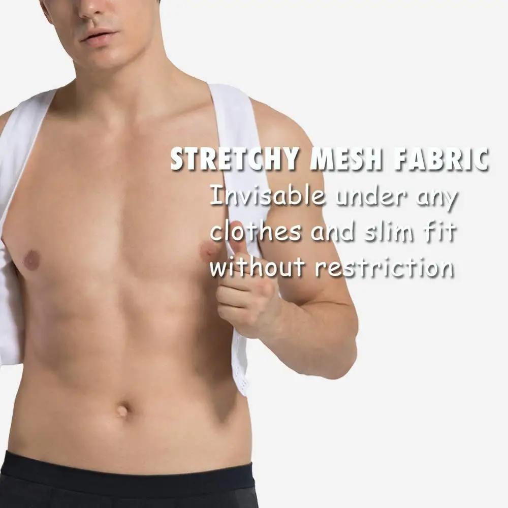 MASS21Men Shapewear Control Gynecomastia Body Shaper Vest Tops Sexy Men Posture Corrector Compression Shirt Chest Trainer Corset
