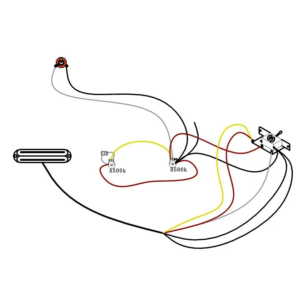 Коннектор с переключателем с звукоснимателем для электрогитары