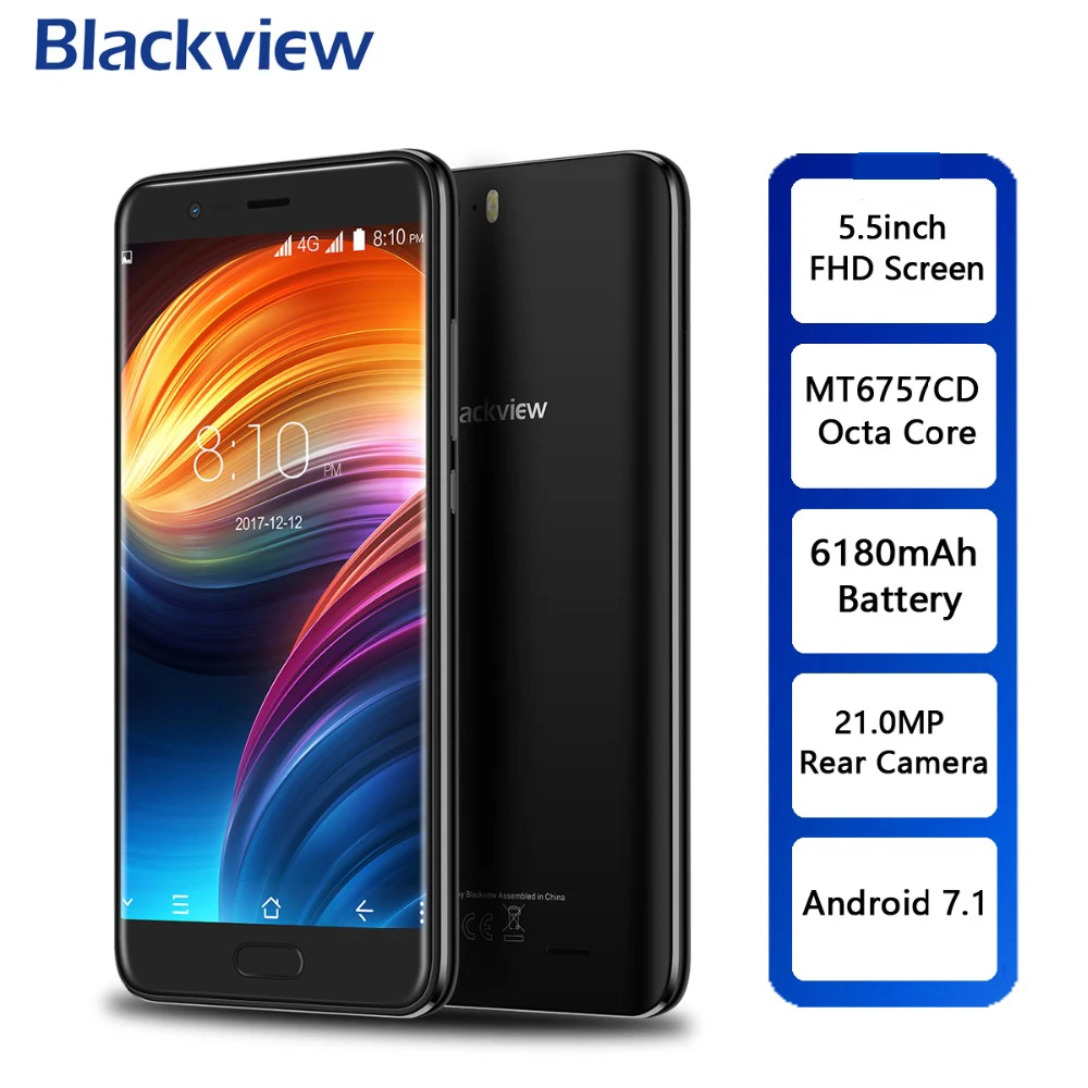 Blackview P6000 4G Face ID смартфон 6 ГБ Оперативная память 64 Гб Встроенная 5 дюйма Android 7 1