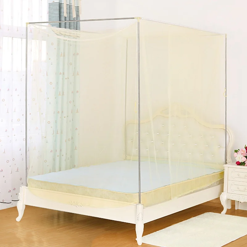 Универсальный дизайн дома москитная сетка для двойной балдахины для кровати взрослых однодверная москитная сетка летняя кровать навес размера плюс - Цвет: Yellow