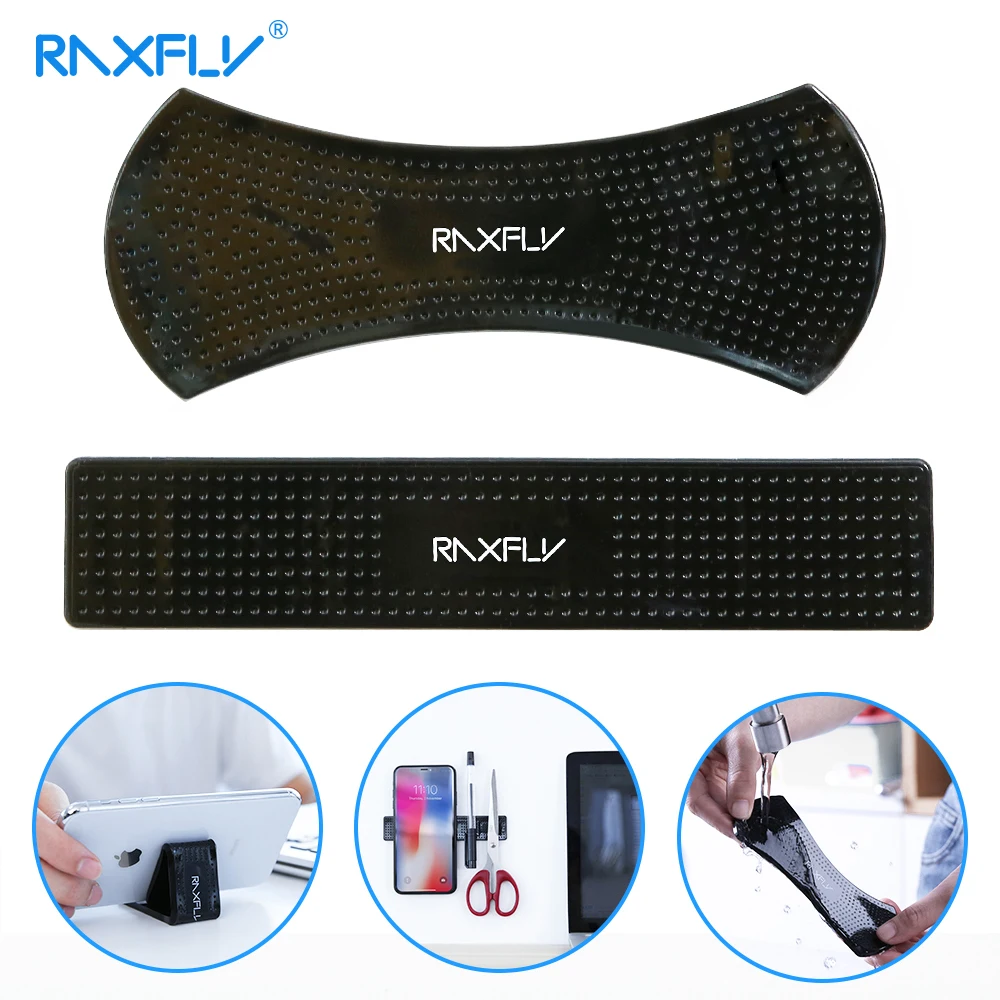 RAXFLY حامل هاتف المحمول ل فون XS ماكس XR X اللوحي جدار مكتب ملصق سيارة حامل نانو المطاط الامتزاز لصق حامل حامل