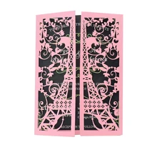 Продукт розовый Свадебные приглашения лазерная резка на заказ свадебные карты конверт