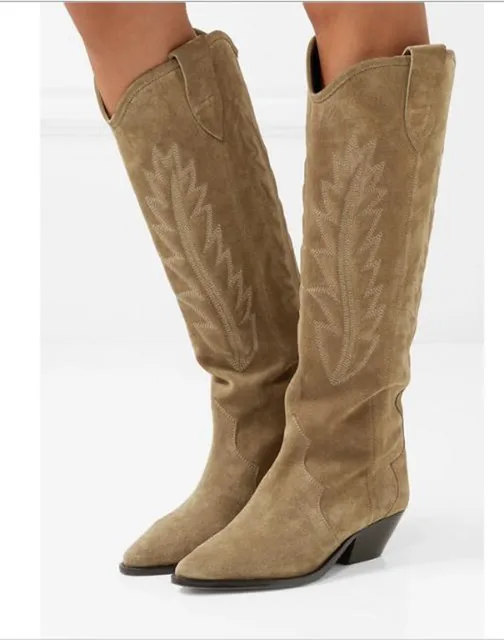 boots cowboy femme daim