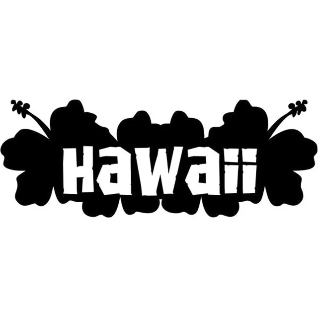 15 6x5 8cm hawaii word flower beautiful car sticker vinyl decal car word car