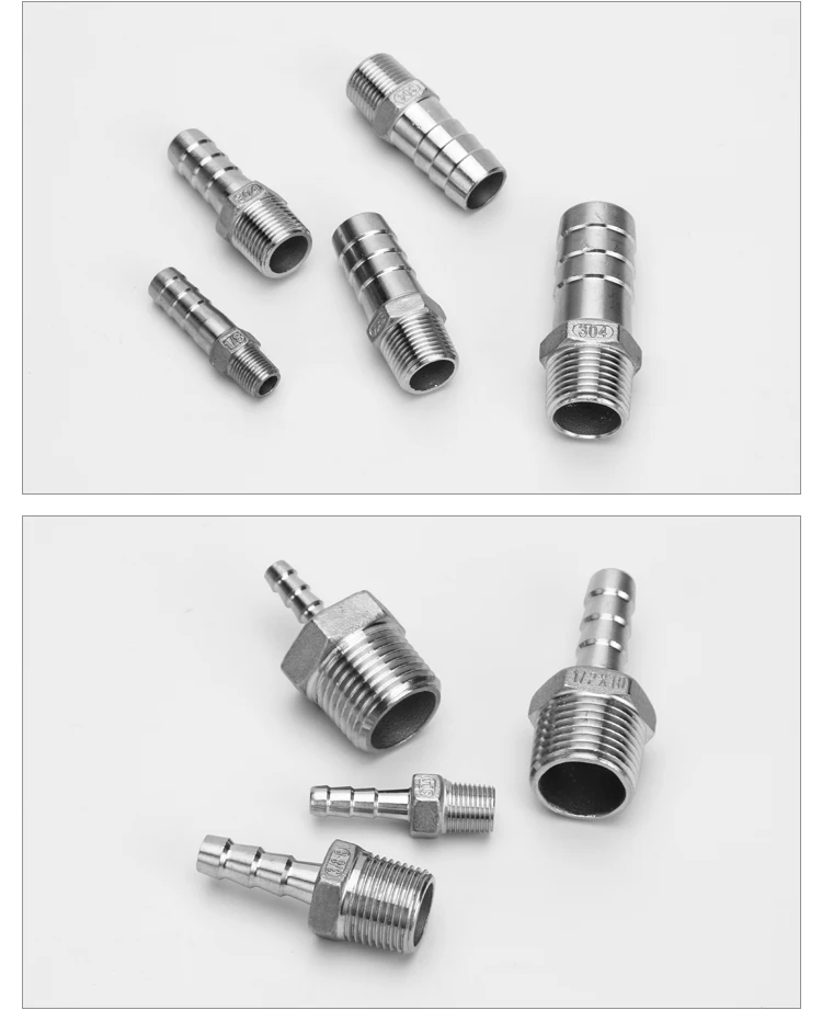 1/4 "резьбовой фитинг для трубы x Barb Hosetail редуктор фитинг, нержавеющая сталь 304 Разъем