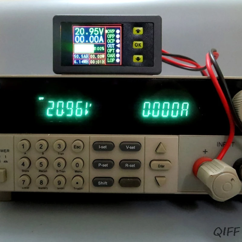 Цифровой мультиметр тестер заряда-разряда батареи DC 0-90V 0-20A Вольт Ампер метр Mar28