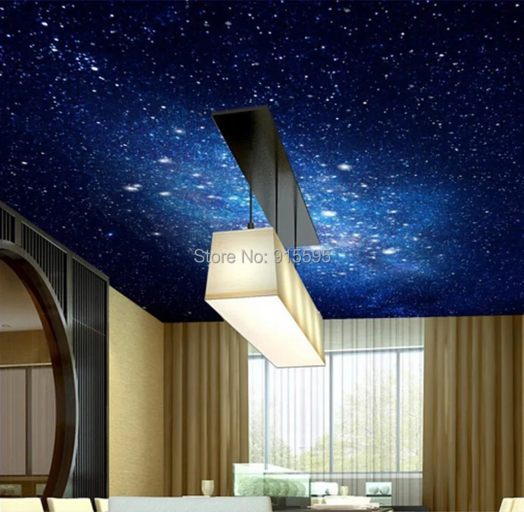 3D Star, Nebula, Night Sky Wall Painting, Ceiling Wallpaper, TV fundo