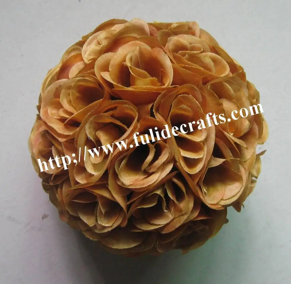 

SPR 20 см в диаметре, внутренний диаметр 10 см, Свадебный Цветочный шар для поцелуев коричневого/кофейного цвета, украшение для вечеринки и праздника, цветочный шар