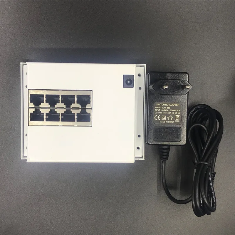 OEM PBC 8 портовый гигабитный коммутатор Ethernet портов с контактным ходовым разъемом