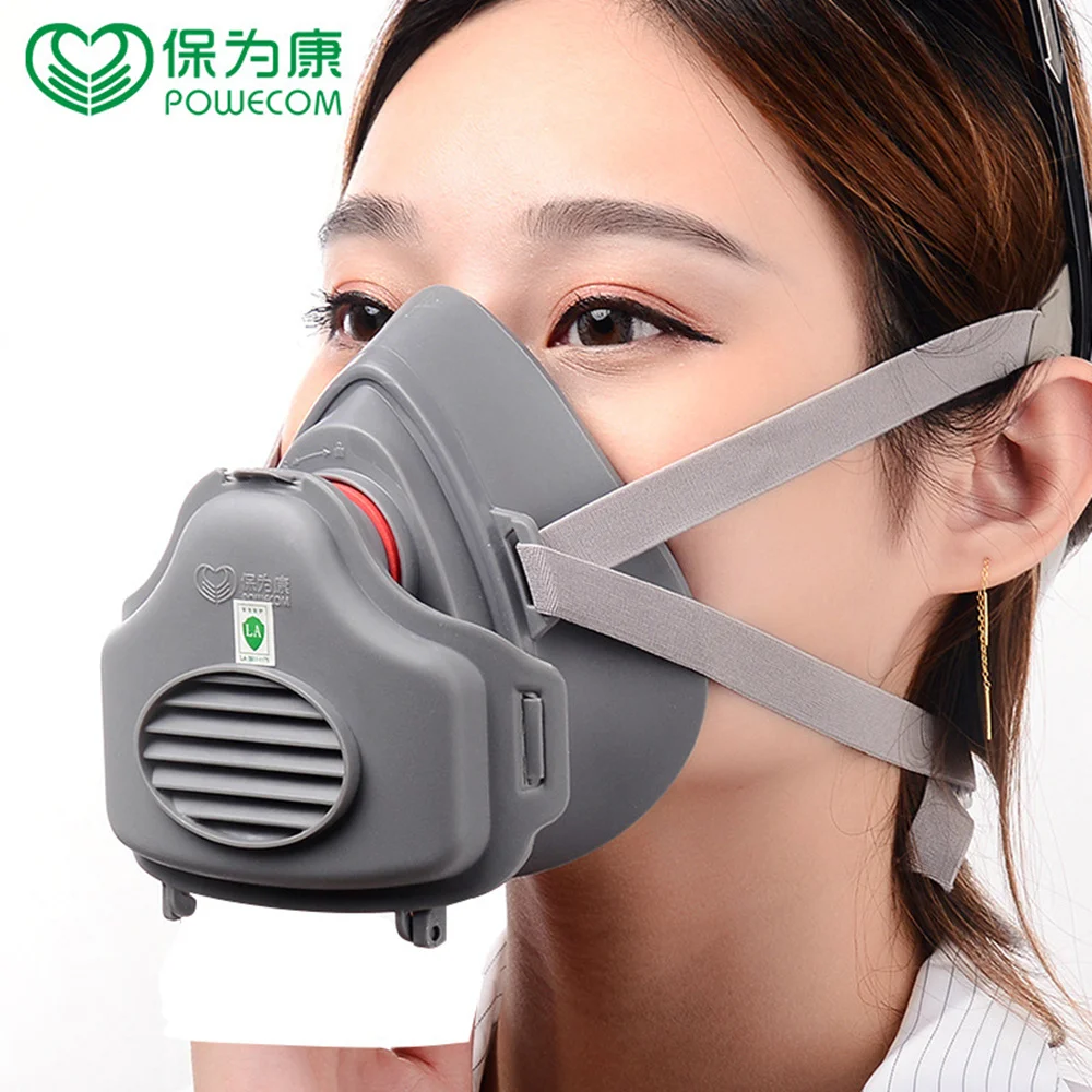 

POWECOM KN95 Dust Mask Respirator Anti Dust Grinding Fiber Half Mask Coal Mine Sanding Paint Protection Filter Protection Set