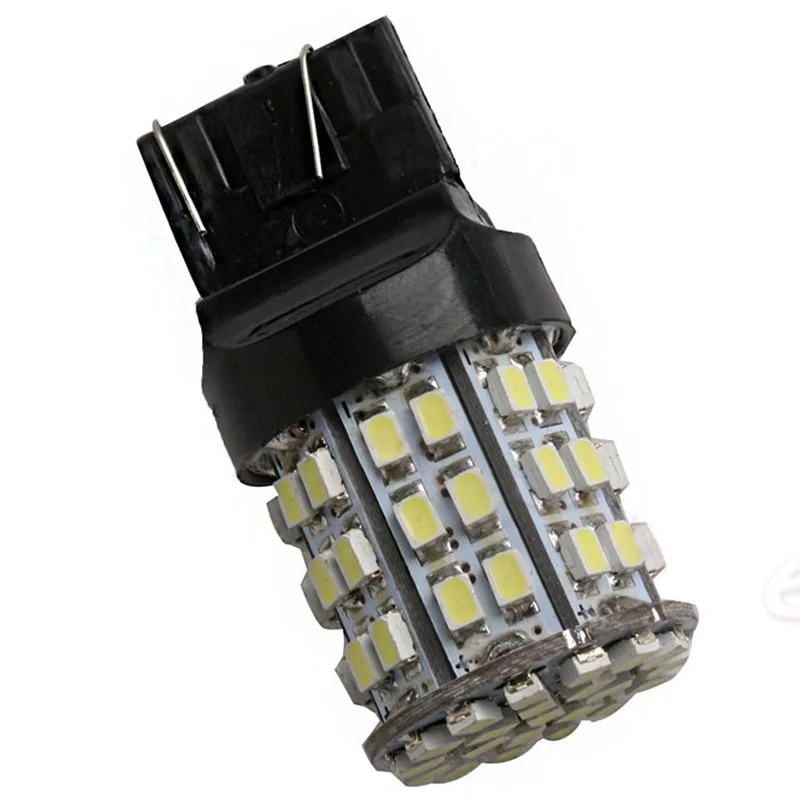 Автомобильный задний фонарь T20 W21W 7443 1206 64SMD светодиодный белый стоп сигнал
