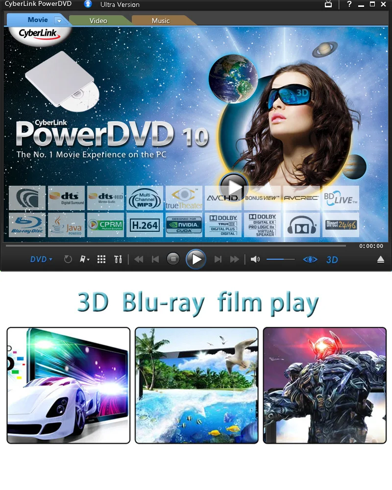 YiYaYo Bluray привод Внешний DVD RW горелка Писатель слот нагрузки 3D Blue-ray Combo USB 3,0 BD-ROM плеер для Macbook Pro Mac ноутбука