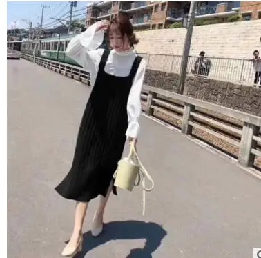 Autumn Fashion Pregnant women's 2-piece sweater Tops Clothes for Pregnant Women dress Cute Pregnancy Maternity dresses