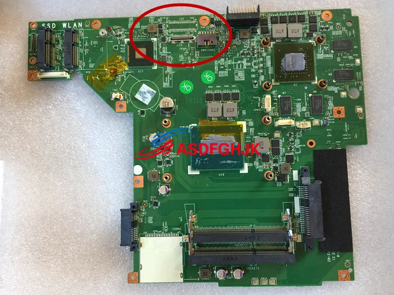 Оригинальная материнская плата для ноутбука MSI GE70 с процессором I5 и диагональю