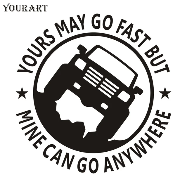 Yourart 4x4 Vinyl Car Sticker Funny Van Trunk SUV Pickup 4X4 OFF ROAD