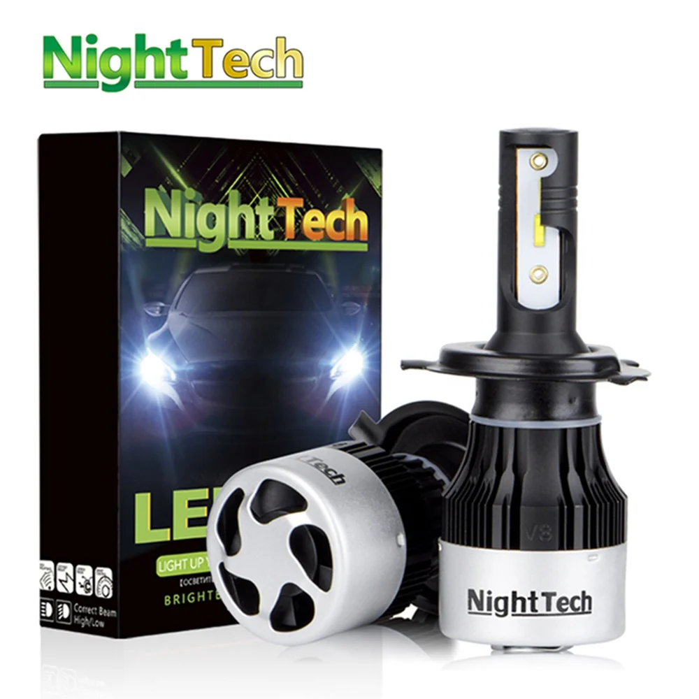 

NightTech H4 Hi lo Beam H7 H11 H3 H1 9005 LED Car LED Headlight Bulbs CSP 70W 8000LM 6500K Auto Led Headlamp Fog Lamp Car Light