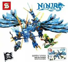 2016 new SY552 Ninjagoes Ninja Blue Jay’s Flying Dragon Toy Minifigures Building Blocks Bricks Compatible with Lego bricks