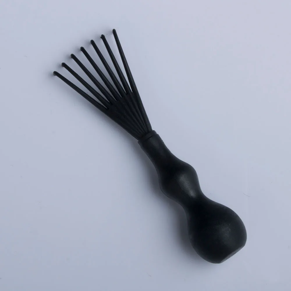 Household Women Handle Embedded Hair Brush Cleaner Beauty Black Plastic Comb Brush Hair Brush