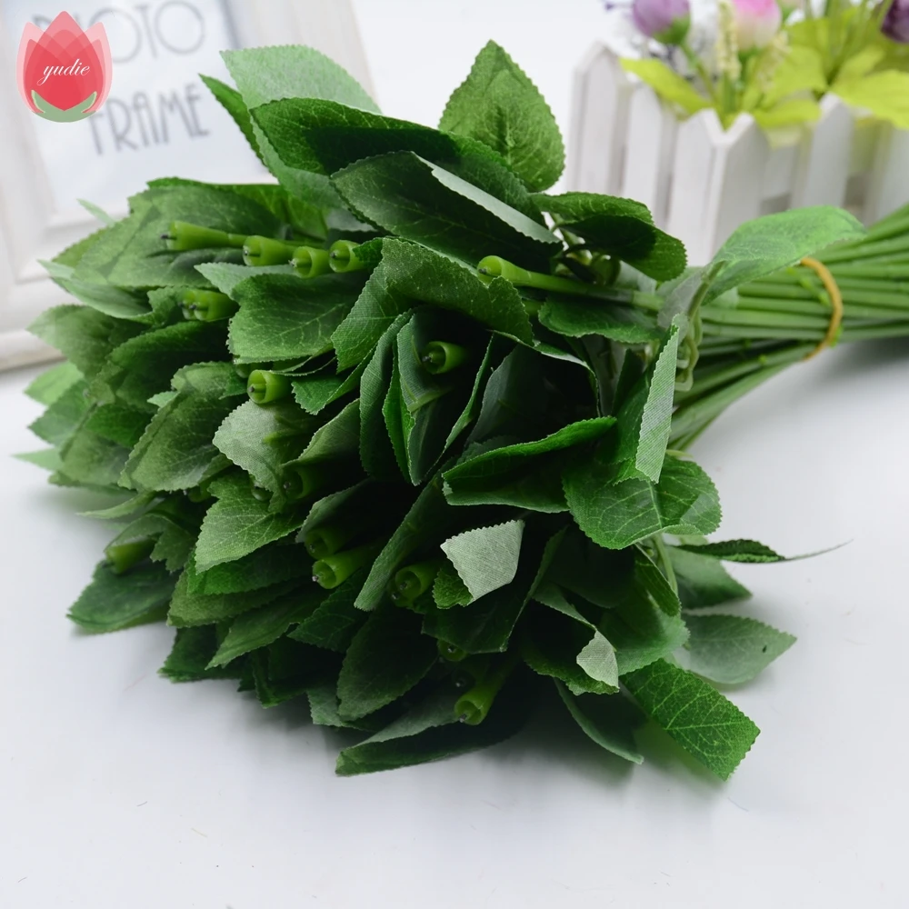 5pcs 32cm Leaf Scape Branches Artificial Flowers Twigs Bouquet For Wedding Room Balcony Home Decoration DIY Simulation Flowers