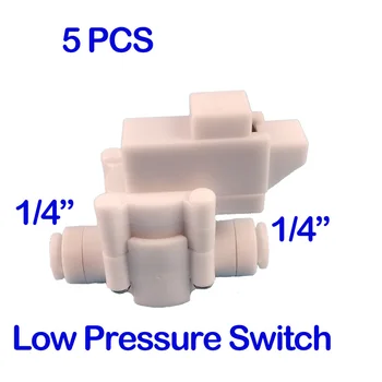 

5PCS 1/4 inch hose connection 1/4" OD Tube Quick Fitting Reverse Osmosis Tank Low Pressure Switch For RO Water Aquarium Syste