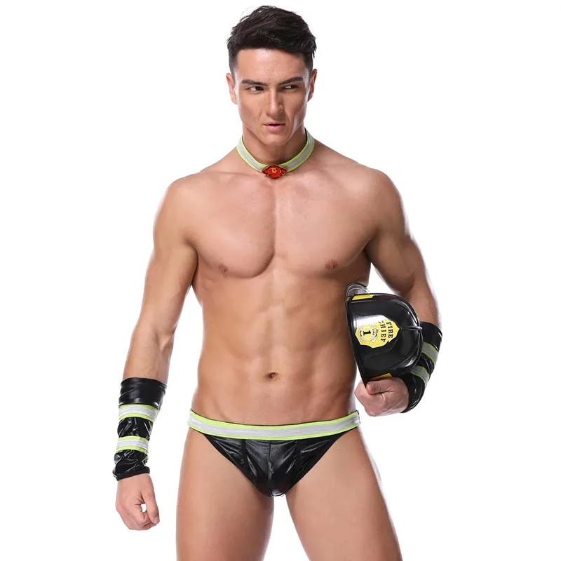 Сексуальный костюм пожарного для ролевых игр 4 шт. мужские комплекты нижнего