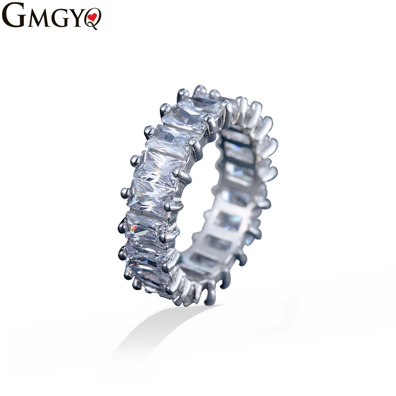 

GMGYQKorean Fashion Rectangular Rectangular Zircon Ring Graduation Party Accessories Gifts For Women New Fashion Wedding Jewelry